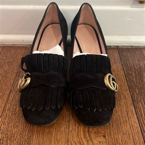 gucci marmont kiltie loafer|Gucci wedge loafers.